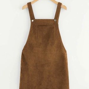 Pocket Front Overall Corduroy Dress